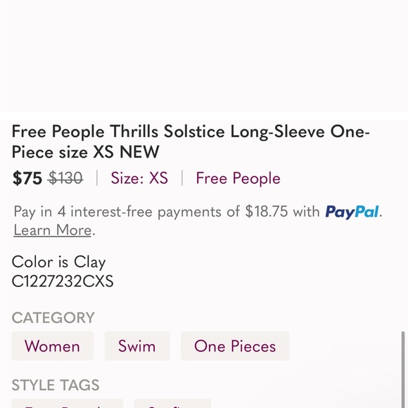 Free People Thrills Solstice Long Sleeve  One-Piece Size Small NWT - Picture 5 of 14